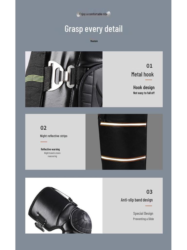 Motocyklowe Zimowe Nakolanniki: Wiatroodporne, Mrozoodporne, Antykolizyjne, Pogrubione Ochraniacze Skorupy Żółwia dla Ciepłej Jazdy