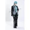 Anime Mikuo men version Cosplay Costume Green Color Any Size Custom Made Full Set Perfect Custom black jackets with green wigs