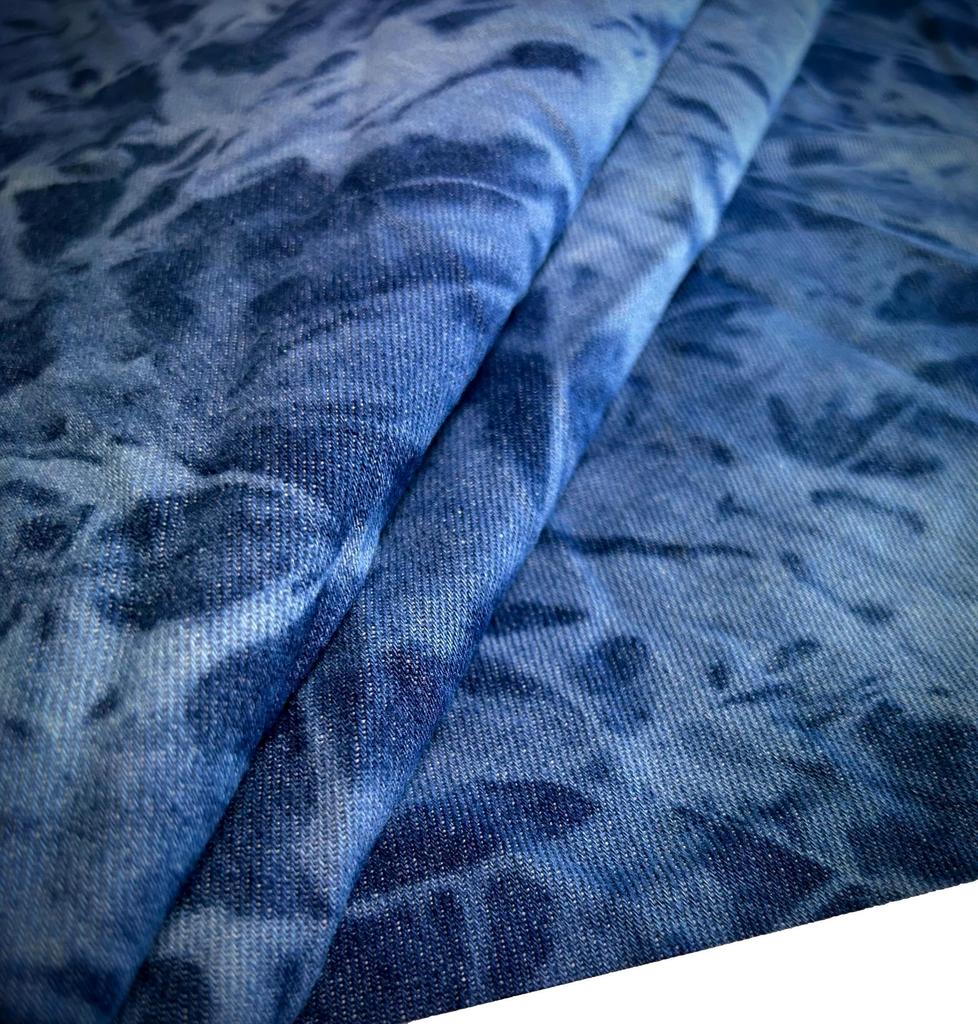 Unevenly Dyed Denim Cotton Unevenly Bleached Fabric for Denim Handmade Fabric, Thin, Fabric, Scraps, Dyed, Fabric, Crafts, Remakes, (Night Sky, 2m)