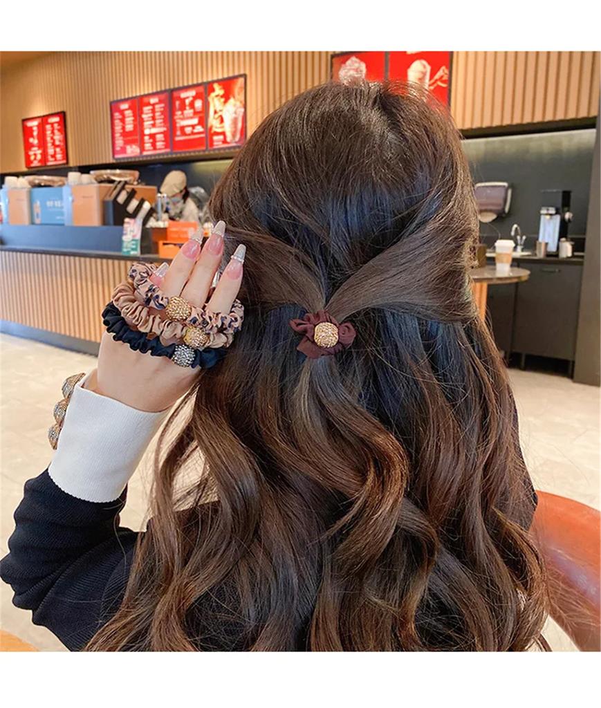 4/5/8Pcs Black Hair Band Accessories, Able Hairbands For Daily Use Elegant Ponytail Holders Hair Rubber Bands