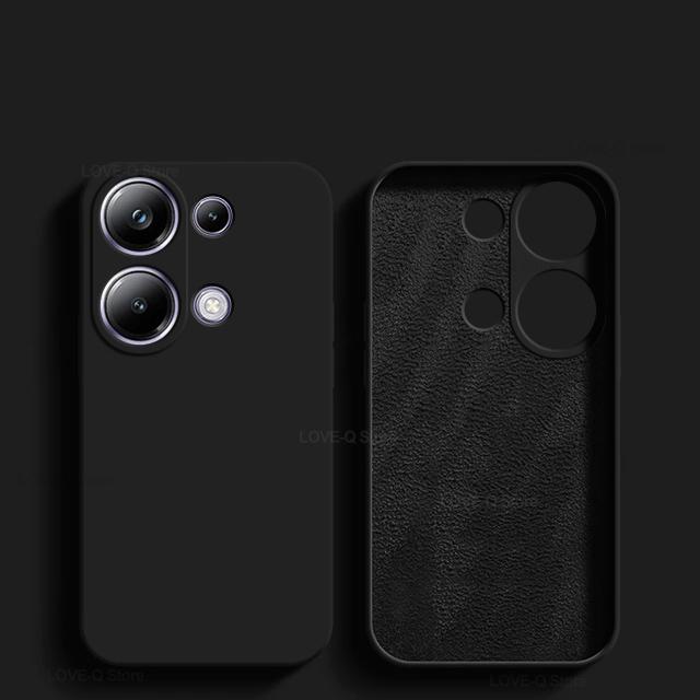 For Poco M6 PocoM6 Pro Case Liquid Silicone Camera Lens Protector Phone Cases For Xiaomi Poco M6 M 6 Pro M6Pro PocoM6 Pro Soft Cover