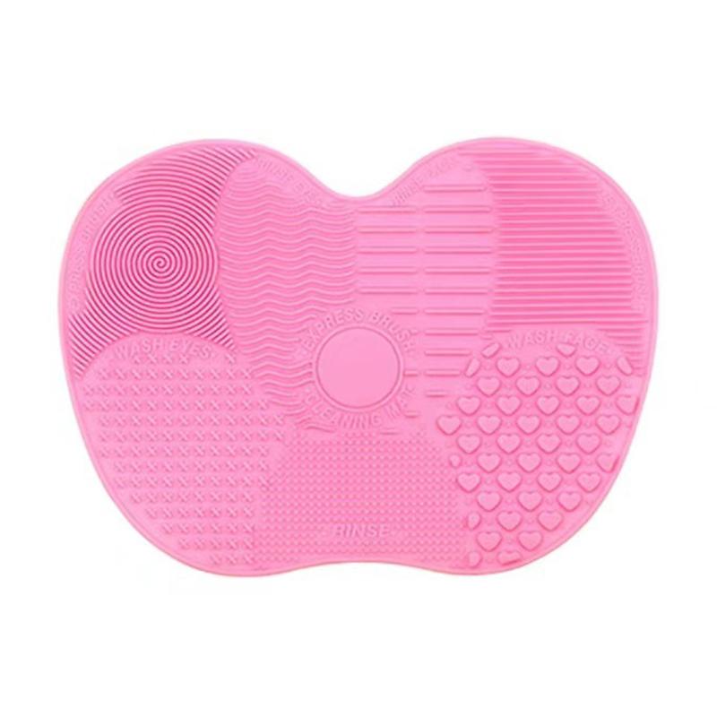 

1 шт. силиконовый коврик для чистки кистей для макияжа, косметические чистящие подушечки, портативный инструмент для мытья с присоской для косметических кистей для макияжа розовый