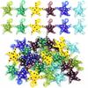 Cute Starfish Miniature Figurine Charms Colorful Tiny Sea Star Fish Lampwork Glass Pendant Animal Ornament Diy Jewelry Making