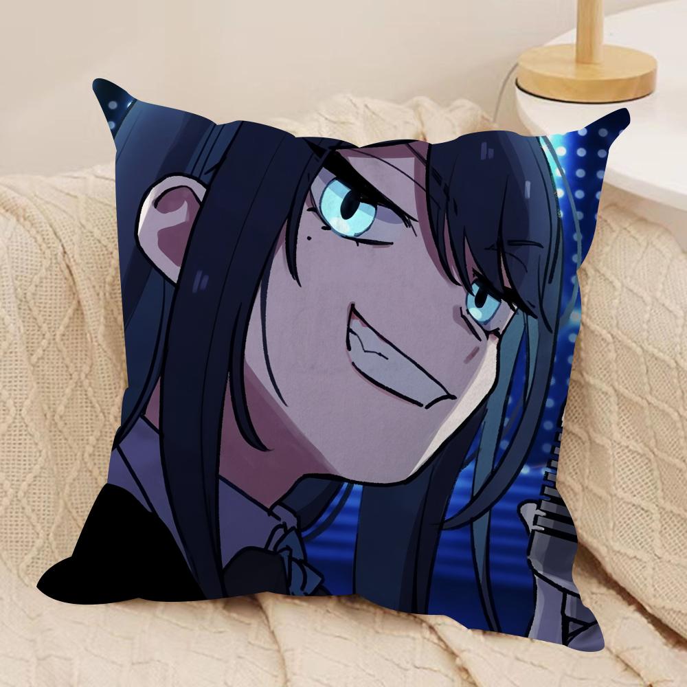 AAdoS anime cute Cushion Cover Silky Short Plush Invisible Zipper Dustproof Sofa Pillow Case for Home Decor