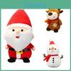 Entzückend weiches Weihnachts-Plüschtier Weihnachtsmann Elch Schneemann Stoffpuppe für Kinder und Erwachsene