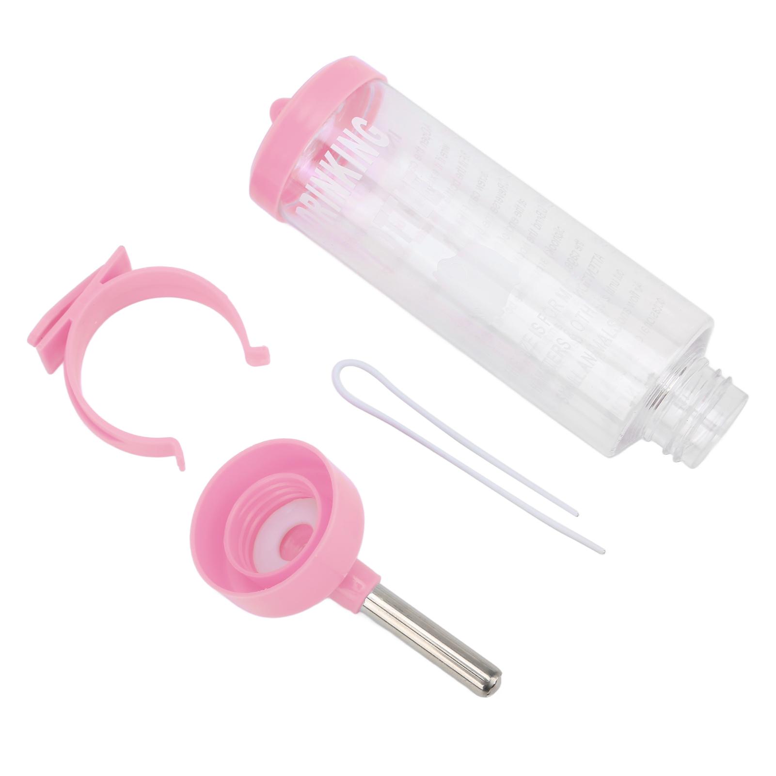 Mfyspace Hamster Water Bottle Dispenser Automatic No Drip Hamster Drinking Fountain For Small Animalspink 250Ml