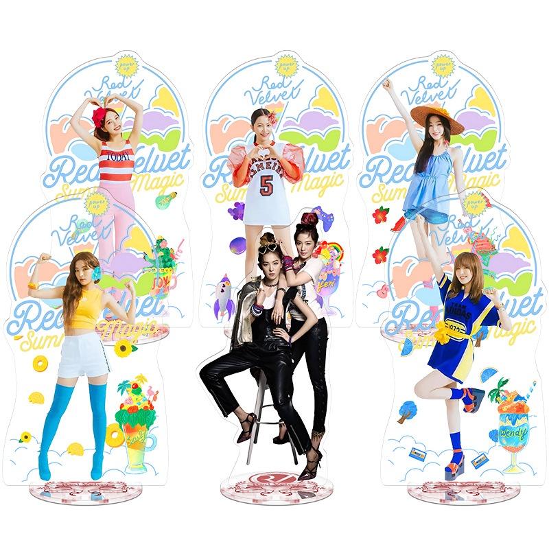 Exquisite Red Velvet Acrylic Standee Featuring Yeri Irene For Elegant Table Decor