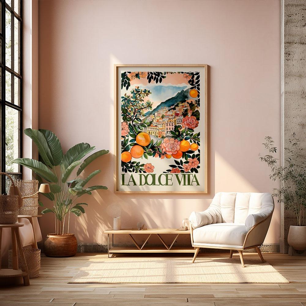 La Dolce Vita Italien Küstenposter Leinwanddruck Gemälde Wandkunst Schlafzimmer Arbeitszimmer Studio Wohnzimmer Heimdekoration Geschenk Poster