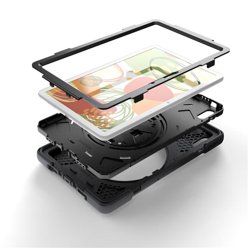 10.4 Inch Tablet Case MatePad With Rotating Stand Shockproof Silicone PC Hybrid Shell Full Coverage