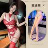 Purple sexy lingerie neck lace lace gathering bra sexy leg ring set