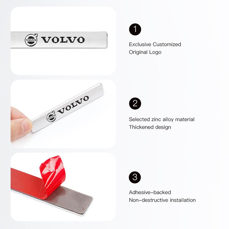 Car Emblem Leaf Metal Stickers Auto Decoration For Volvo XC90 V90 V60 XC60 V40 EC40 EX40 S80 S60 S90 C40 XC40 V70 XC70 C30 C70