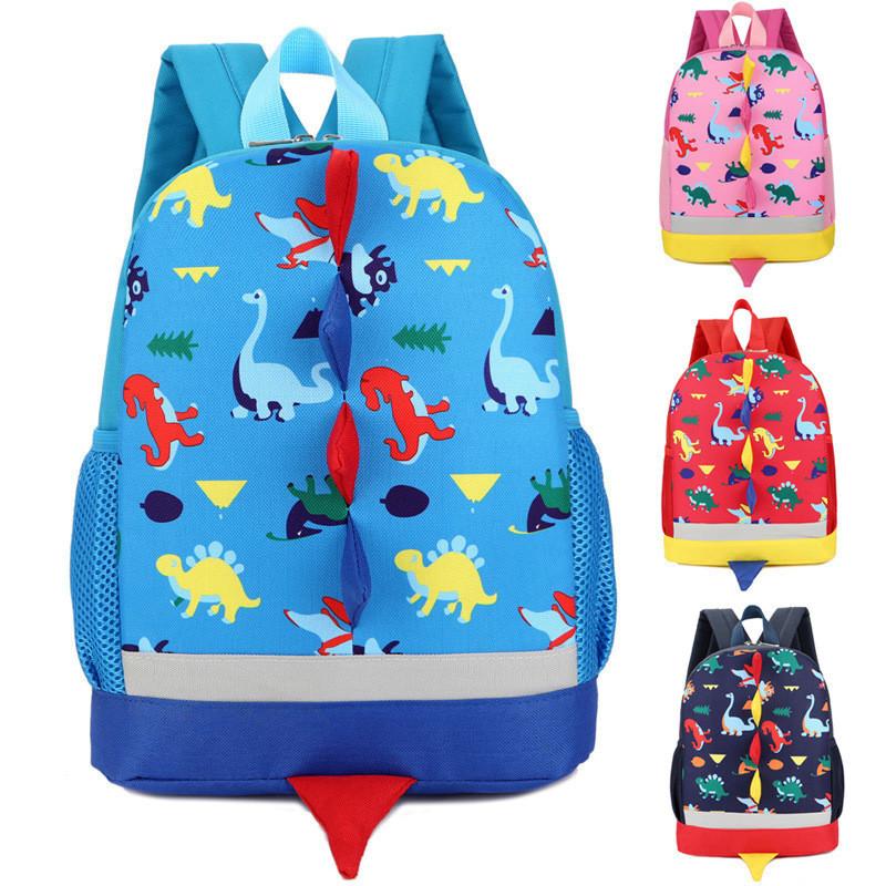 Cute Cartoon Animal Print Toddler Backpack Durable Nylon For Boys And Girls