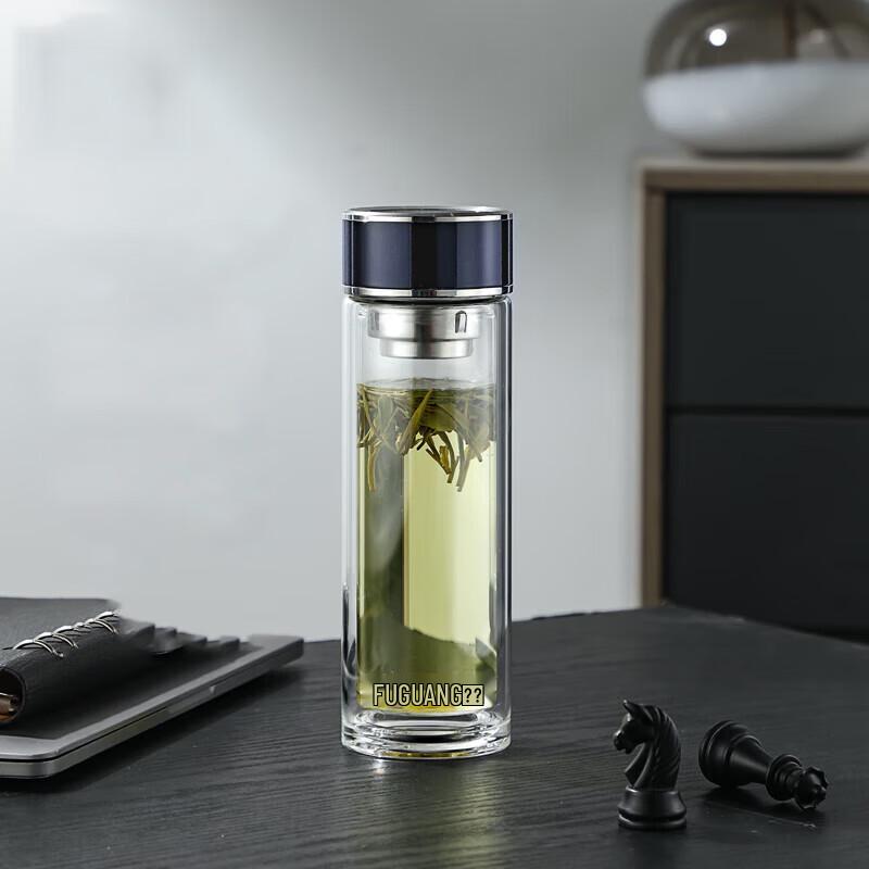 Fuguang Mingcheng Antibacterial Portable Glass Tea Bottle