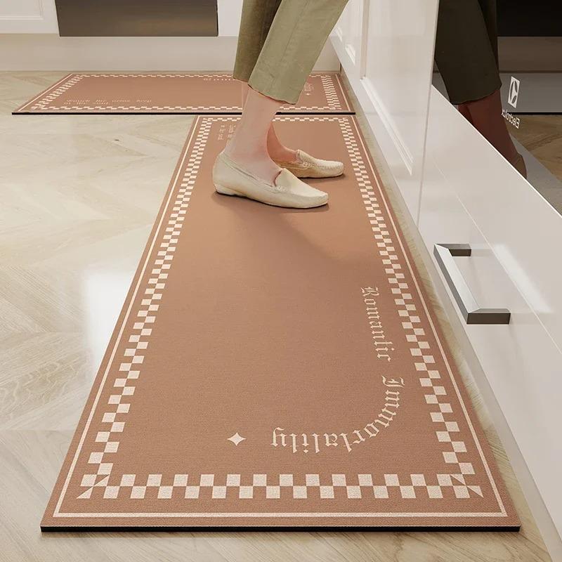 Carpet for Kitchen Waterproof Oil-proof Non-slip Floor Mat Pvc Leather Rug Japanese Style Decoration Rugs Long Strip Foot Mats