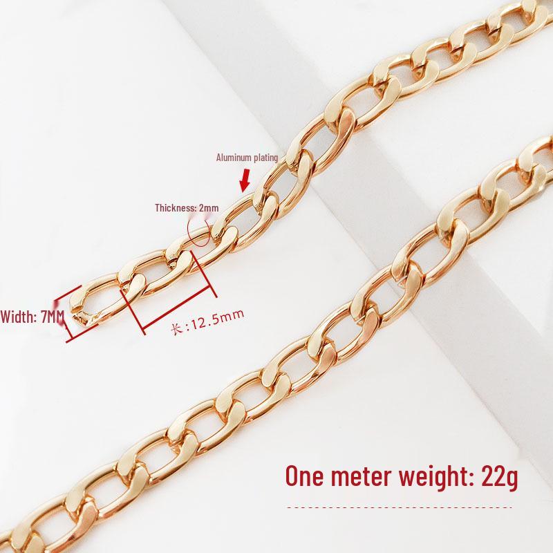 Nicht verblassender Aluminiumketten-Taschenriemen - Damen Crossbody Ersatzkette für DIY-Zubehör und Dekoration