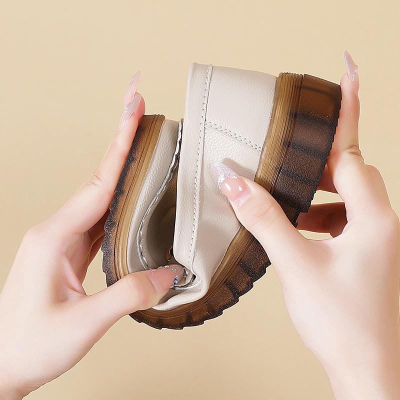 Women's casual plate-size spring and summer breathable loafers, 100% genuine leather shoes, fashionable women's flat shoes