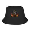 Demon Head Design Bucket Hat Panama Hat Bob Hats FisherUnisex Hats Summer Sunscreen Beach Fishing Hats Unisex Caps