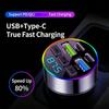 Digital Display FM Transmitter Car Chargers Handsfree MP3 Player Fast USB Type C Charging Adapter