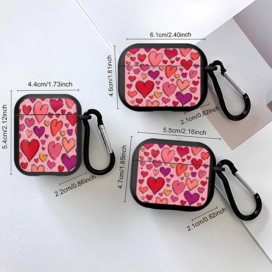 Mode Retro Liebe Weiche Kopfhörerhüllen Abdeckung Hülle Für Airpods Pro3 Pro 4 Pro2 3 2 1