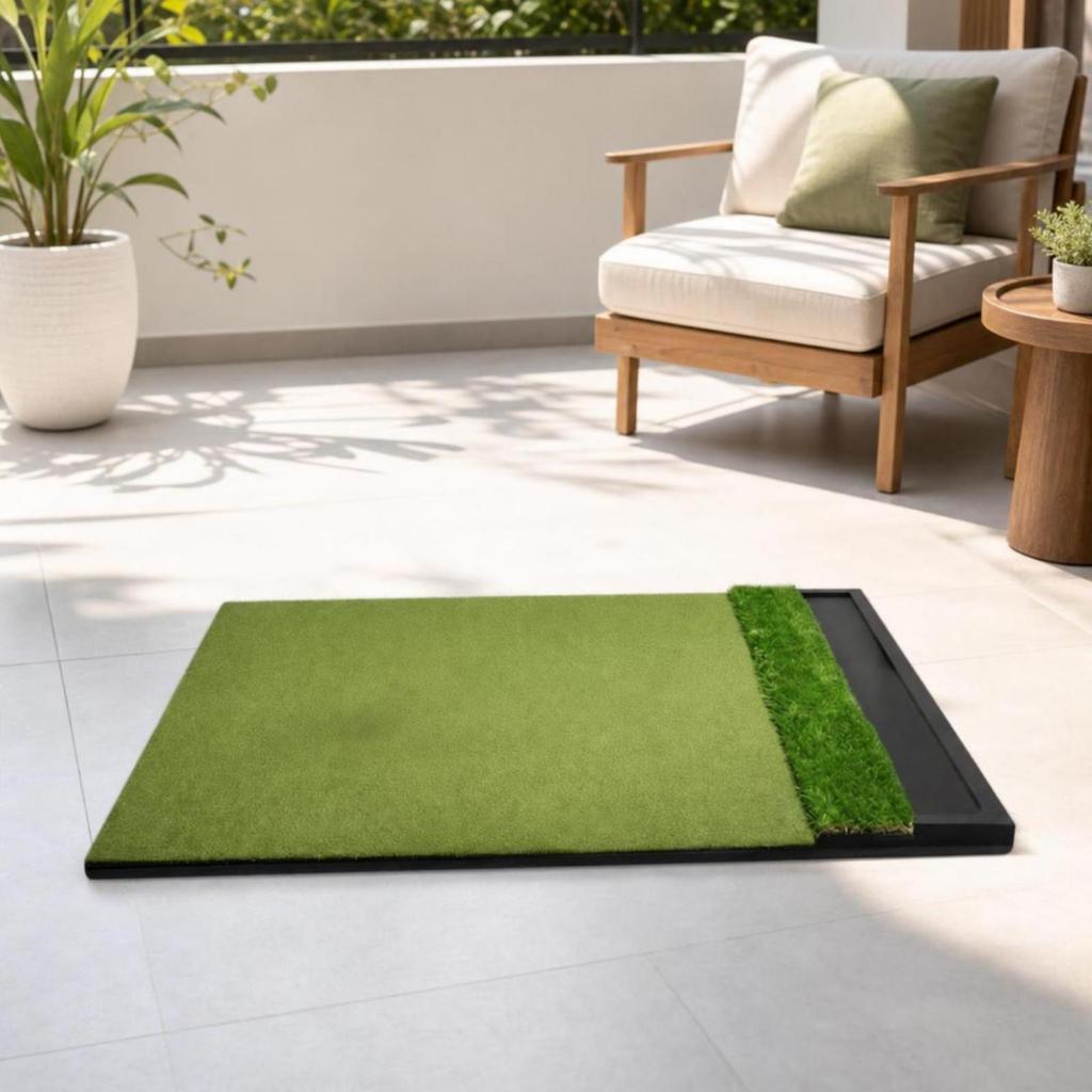 Golf Hitting Mat Foam-Backed Practice Indoor for Golfers, Beginners,