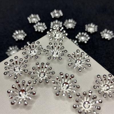 Materiali fatti a mano 100 pezzi Fermaglio per capelli in ferro Semplice contenitore Copricapo Accessori fai da te Ornamento Otto artigli 10mm/15mm Cappuccio per perline Piccolo fiore
