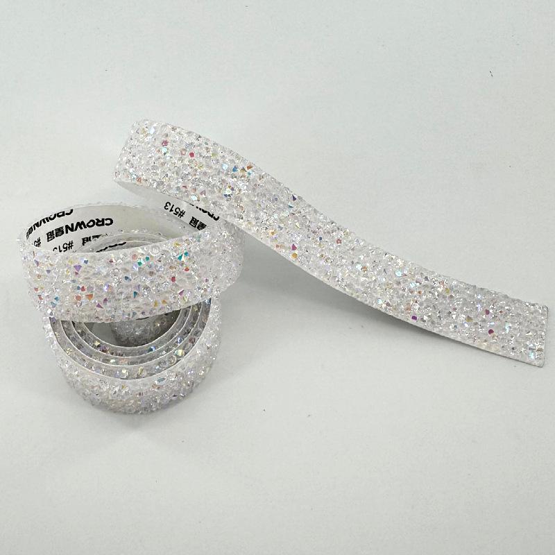 Eco-Friendly Colorful Resin Rhinestone Strips - Self-Adhesive Hotfix for DIY Crafts & Clothing Accessories