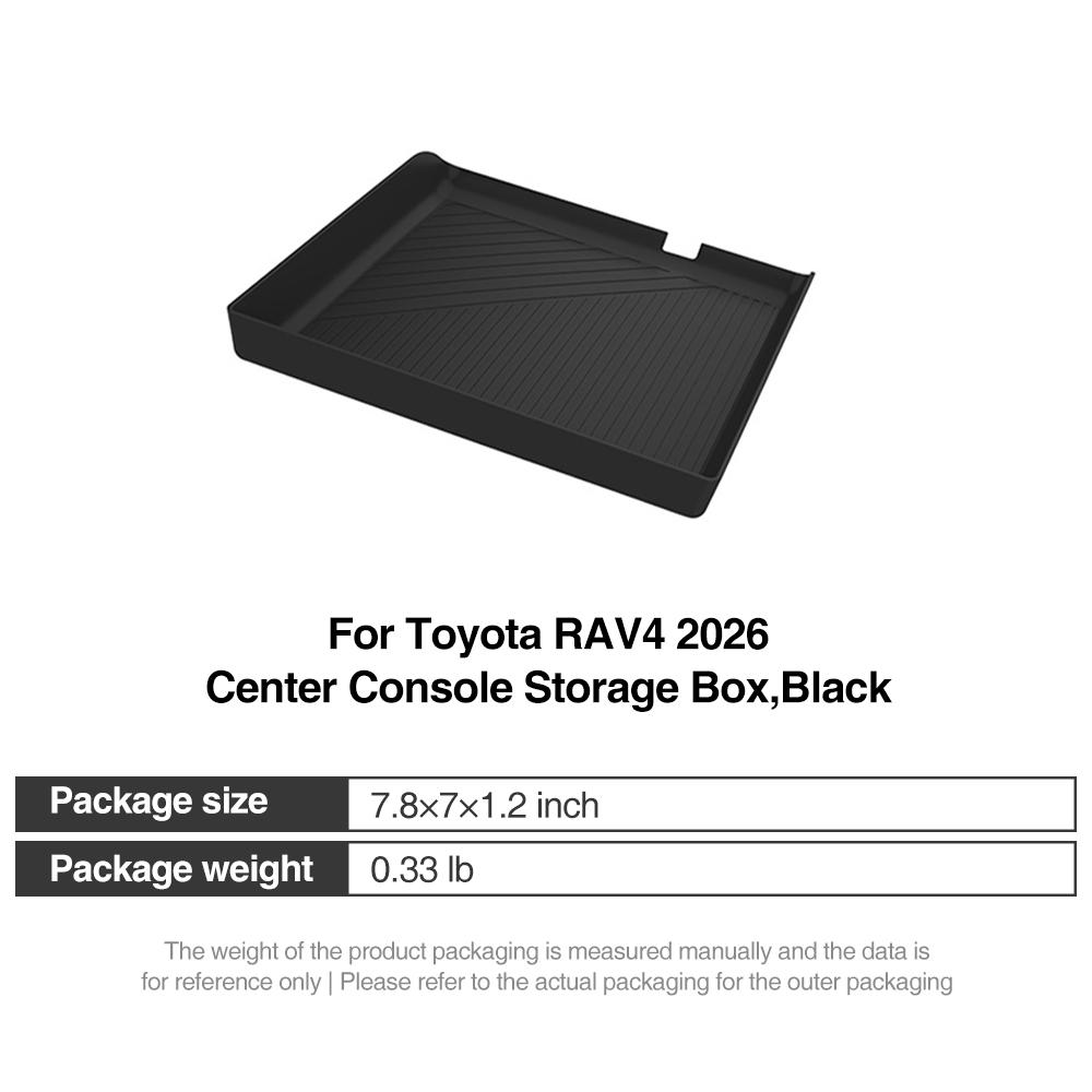 For Toyota RAV4 2026 Center Console Storage Box Silicone Anti-Slip Organizer Storage Box Holder Car Auto Interior Accessories