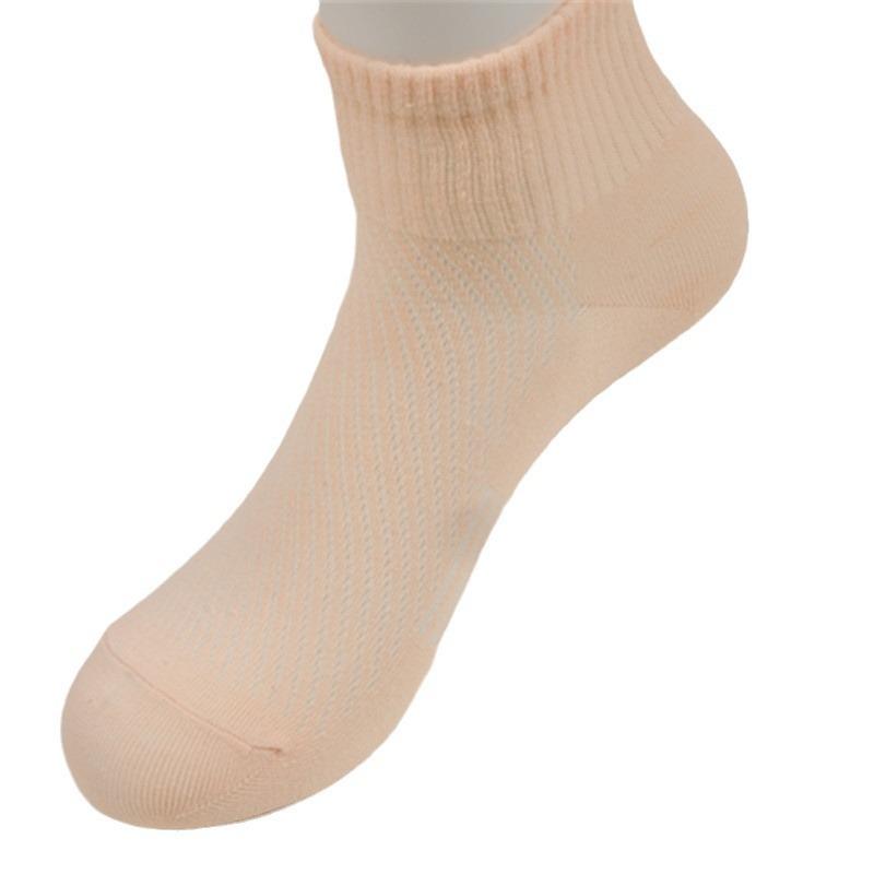 5 Pairs of Women's Summer Thin Pure Color Muggrass Scented Antiodor Breathable Sweat Absorbing Sports Socks