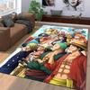 Colorful Anime Carpet with Pirate Theme, Cartoon Characters, and Ship Design Suitable for use as an anti-slip for living room bedroom sofas