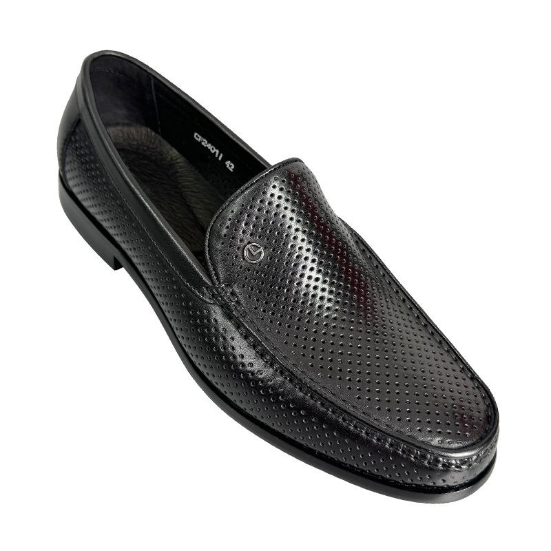 Italian Style Black Men Loafers Shoes High Quality Slip On Genuine Leather Moccasins Dress Shoes for Men Business Formal Shoes