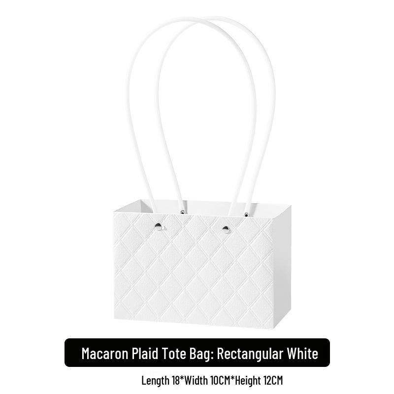 Macaron Flower Arrangement Tote - DIY Waterproof Paper Bag for Bouquets and Gift Packaging