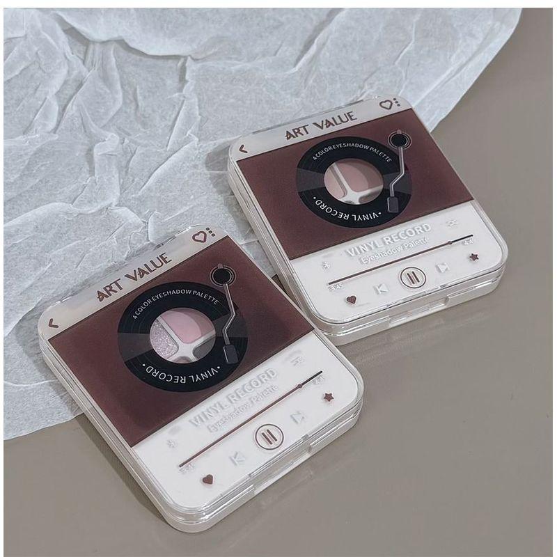 Kunstwert - Vinyl-Schallplatte Lidschattenpalette in vier Farben - 4 Arten