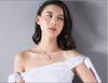 Korean Style S925 Sterling Silver Cat's Eye Water Drop Pendant Necklace for Women