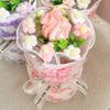Romantic Carnation Bouquet Gift Finished Fake Flower Creative Knitted Rose Bouquet  Mother's Day