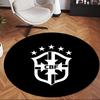 Cbf (1) Round Office Rug Decorative Floor Rug for Office Bedroom Living Room and Home Space