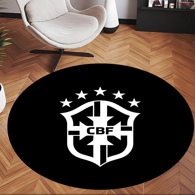 Cbf (1) Round Office Rug Decorative Floor Rug for Office Bedroom Living Room and Home Space