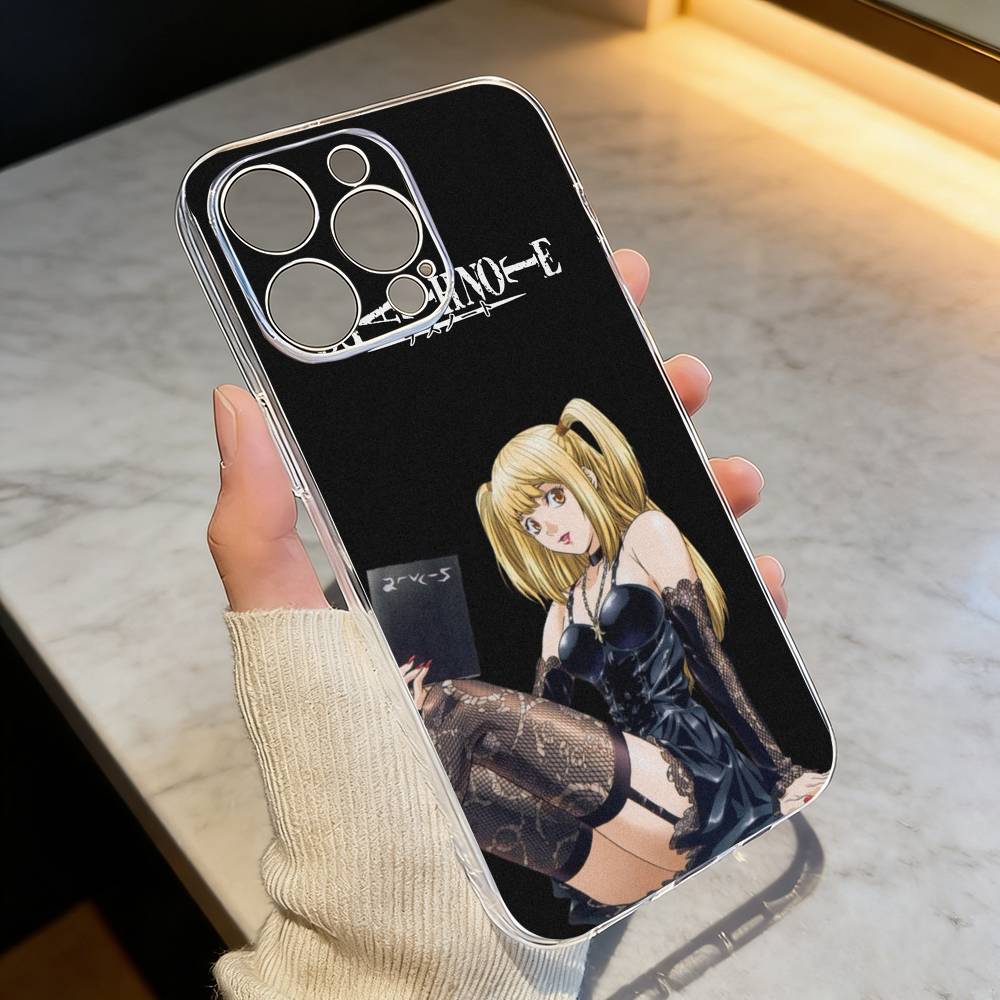 D-Death N-Note Misa Phone Case For iPhone 17 16 15 14 13 12 11 Mini Pro Max Plus Transparent Cover