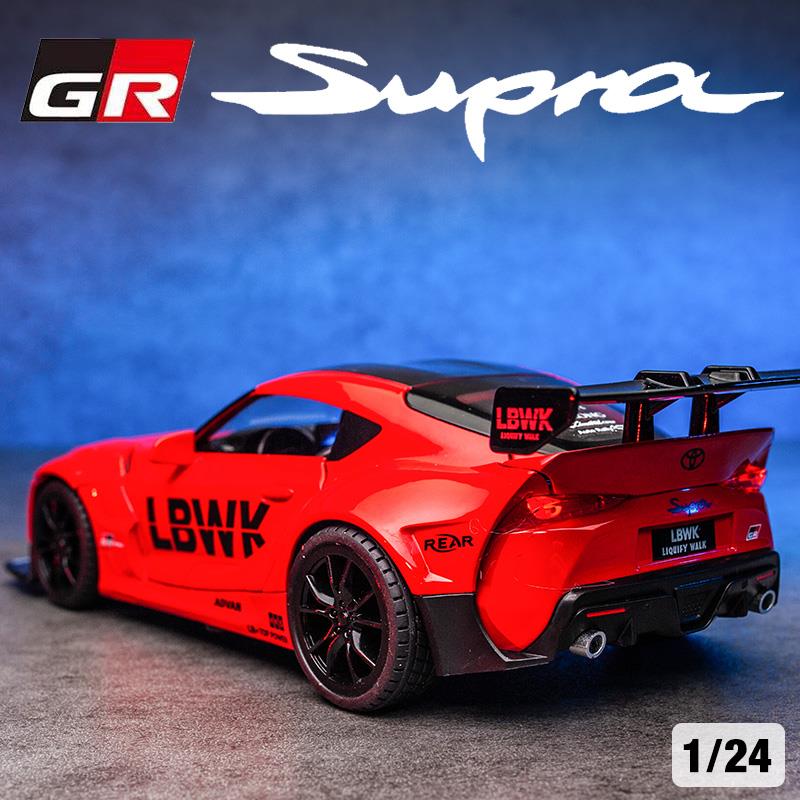 1/22 Scale Toyota Supra Alloy Racing Car Model Diecast Sound & Light  Car Shop Exhibition Decorations Collect Ornaments Giftbox