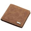 Men's Short Style Multifunctional Leather Wallet with Money Clip