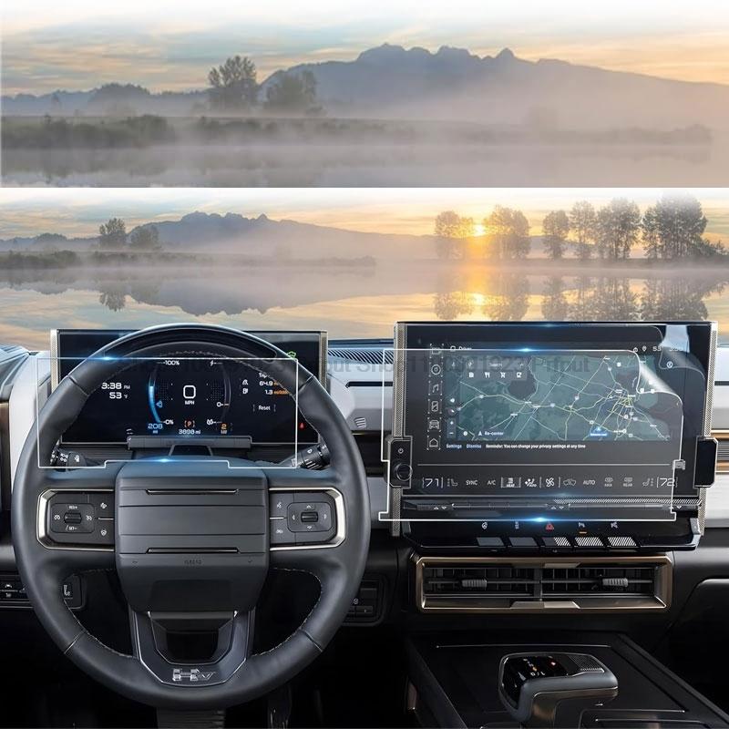 PET screen protector film For GMC Hummer EV -2026 Car infotainment Navigation GPS trument dashboard protector