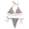 Women Sexy Print Bandage Swimsuit 2 Piece Bathing Suit Bikini Set Split Swimsuit