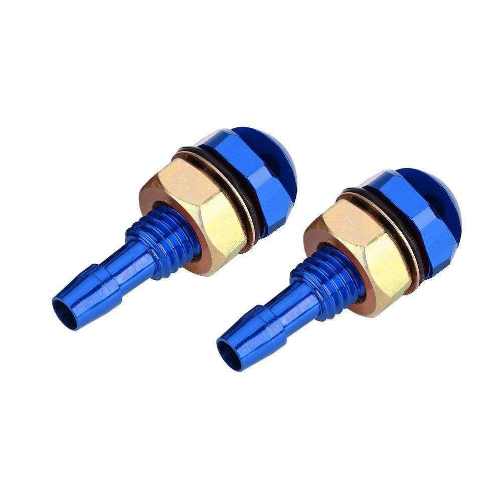 Car Washer Nozzle, General Purpose, Washer Nozzle, Qiilu Windshield Washer Nozzle, Window Wiper Nozzle, Aluminum Alloy, Pack of 2 (Blue)