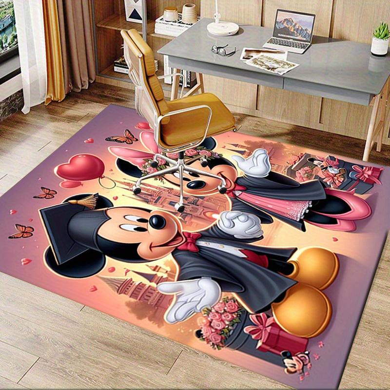 1pc Office Carpet, Desk Under Mat, Gift for Home Decor, Mickey Mouse Graduation Theme Rug, Romantic Valentine's Day Decoration