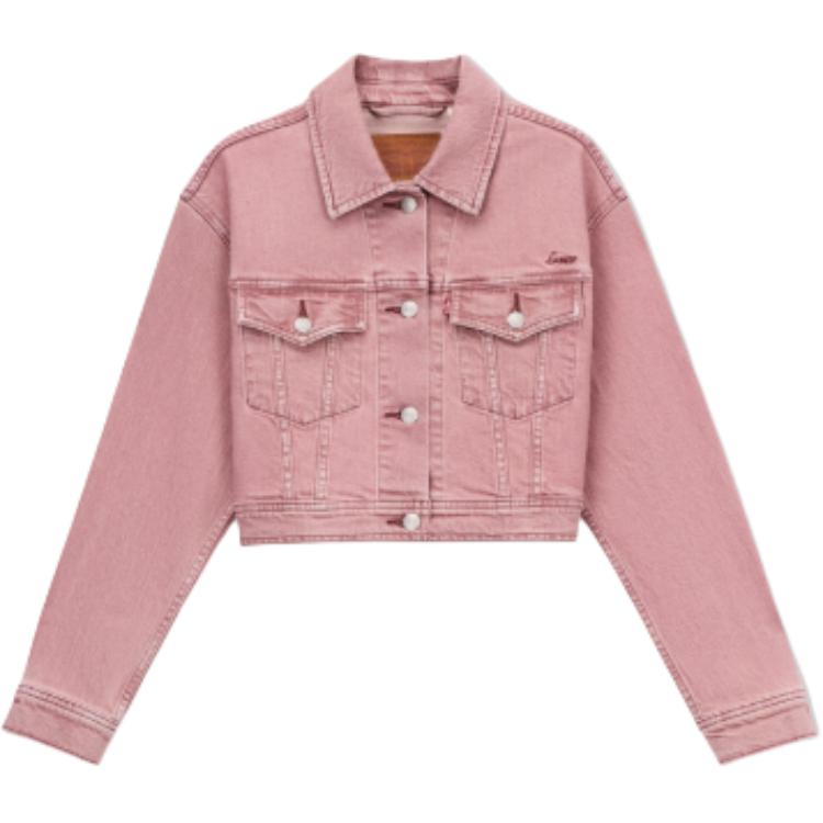 Levis Versatile Loose Fit Lapel Simple Jacket Women Jackets Pink 001C7-0001
