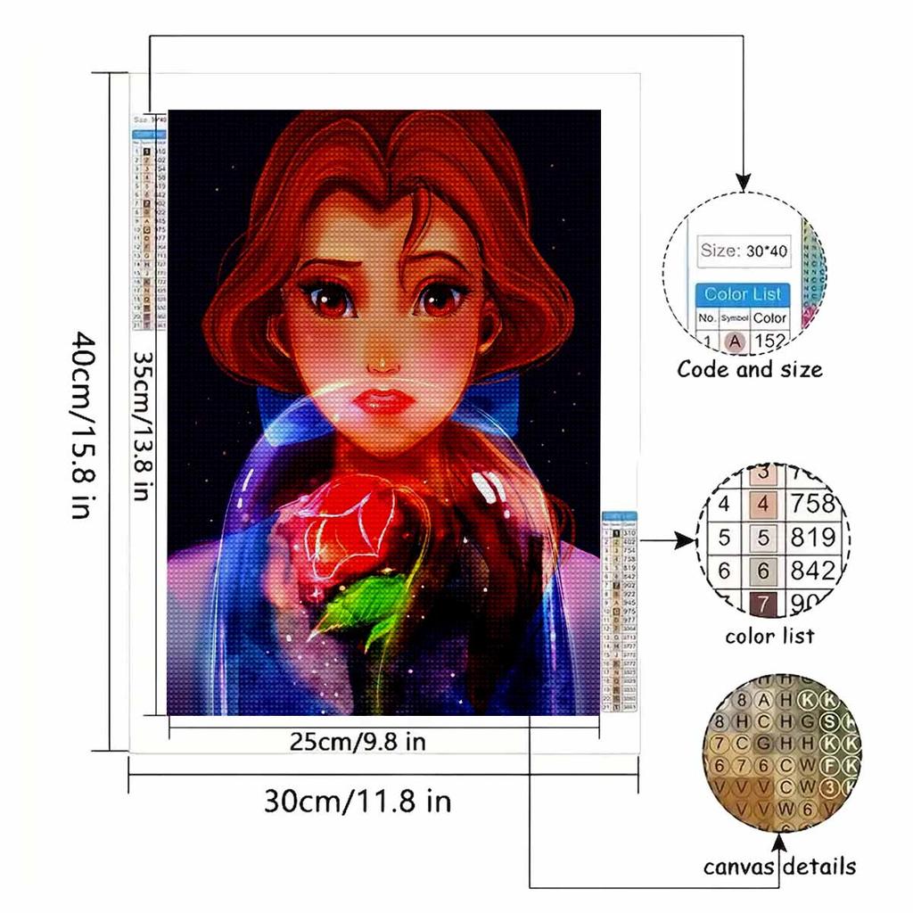 DIY Diamond Painting Withered Rose Cross Stitch Kit Mosaic Art Diamond Painting Full Circle Diamond Home Decoration