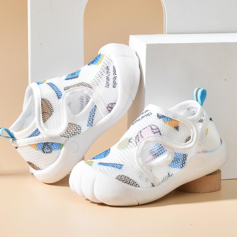 Thin Style Summer Learning-to-walk Shoes for Babies and Children, Cartoon Anti-slip Wear-resistant Anti-kick Infant Anti-collision Mesh Shoes
