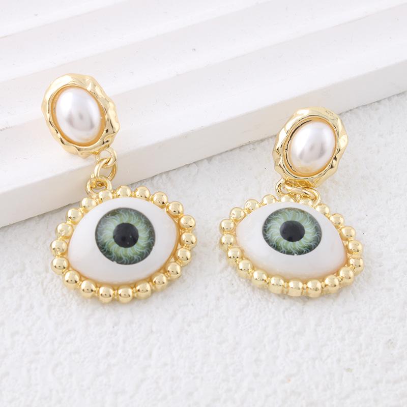 Středověké Náušnice Návrat Ďáblovo Oko Francouzský Dvůr Retro Vynikající Haute Náušnice