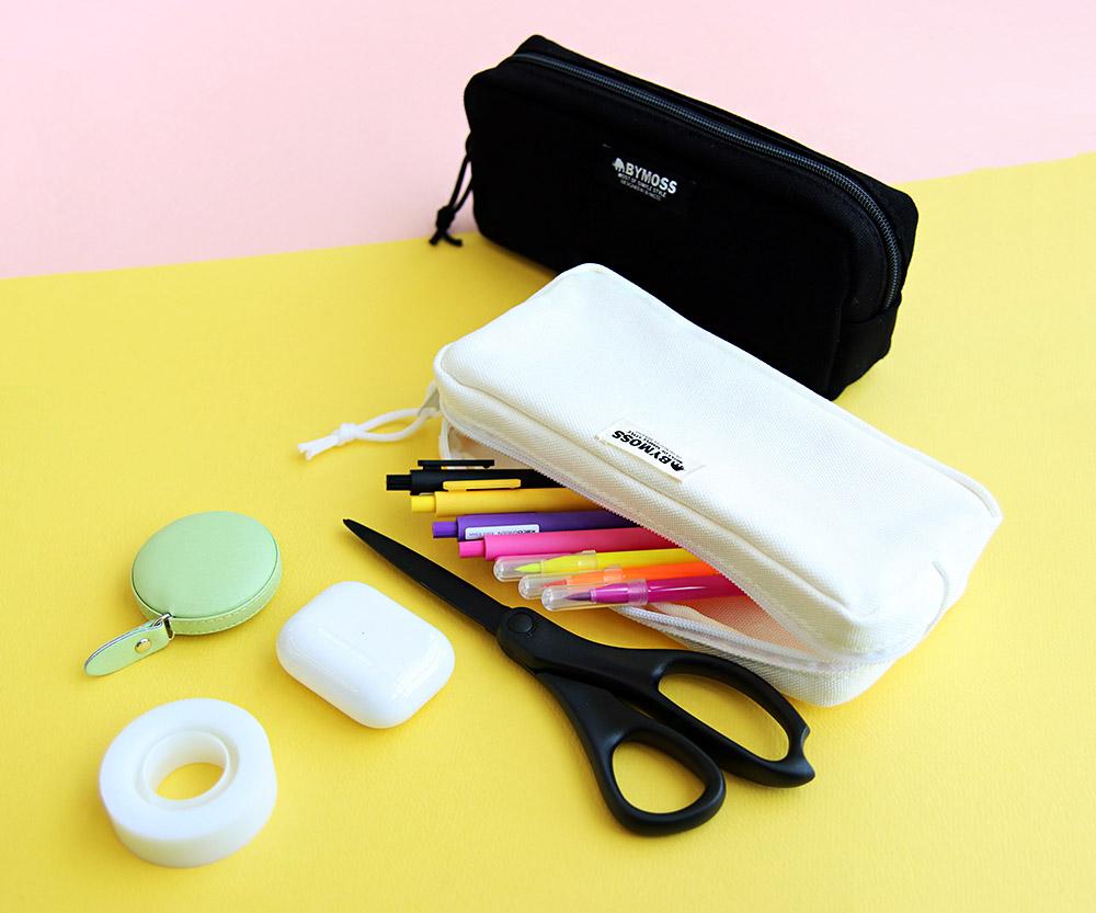 Bymoss Cotton Simple Pouch - White