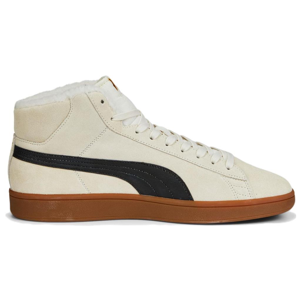 Puma Sneakers Unisex Mid-Top Calde Comode in Pelle Smash V2 Bianco Sporco 375870-03