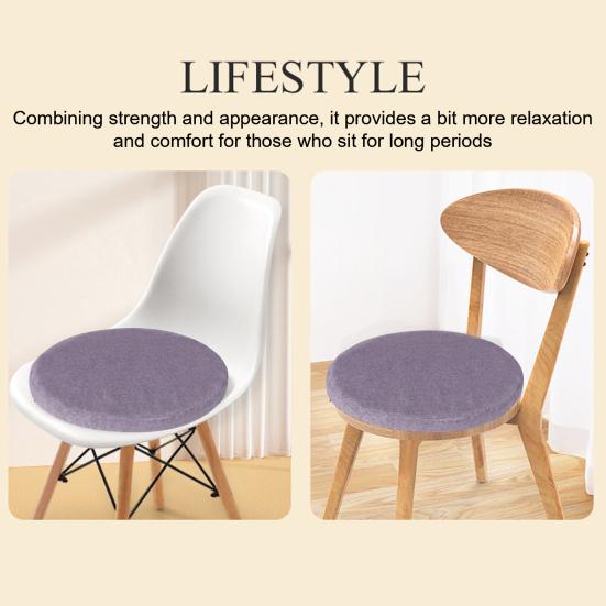 Round Chair Cushion Wavy Sponge Core Cushion with Removable Washable